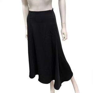 NWT/ Madewell Black Maxi A-Line Skirt/ Size 6/ Midi skirt/ 90s minimalist